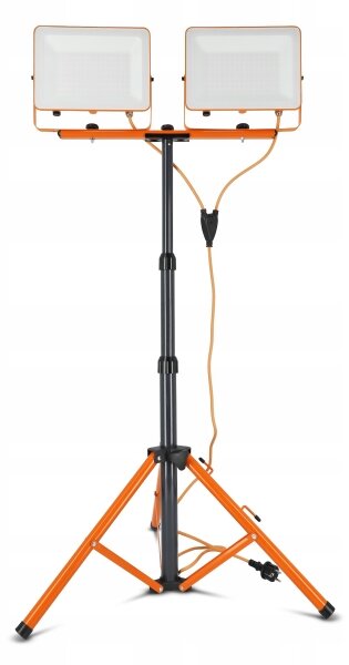 LED Reflektor se stojanem 2xLED/100W/230V 4500K IP65 oranžová
