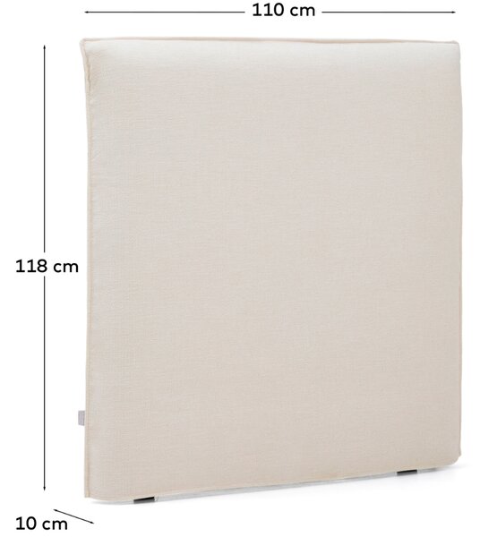 Kave Home Bílé čalouněné čelo k posteli Jaira 90 cm