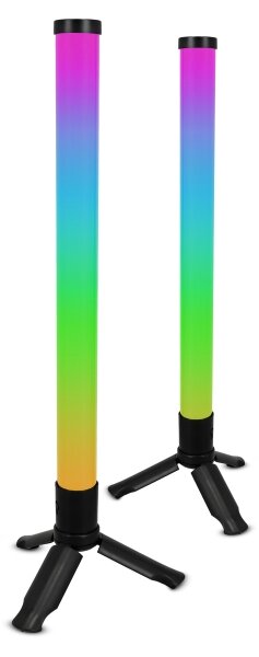 SADA 2x LED RGBIC Stmívatelná stolní lampa LED/5W/5V černá + dálkové ovládání