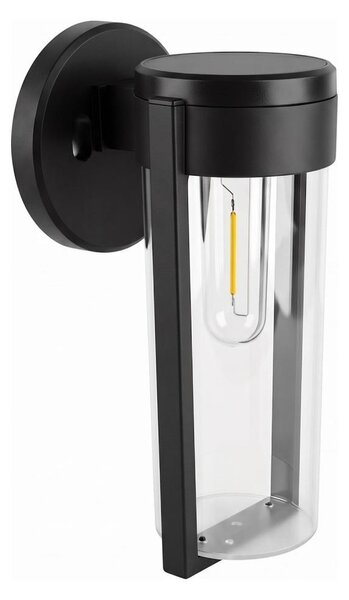LED Solární nástěnná lampa LED/1W/3,7V 500 mAh IP65 černá