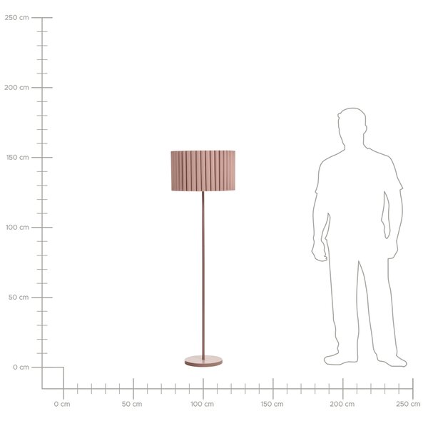 Stojací lampa LOURENS Kov Světle hnědá