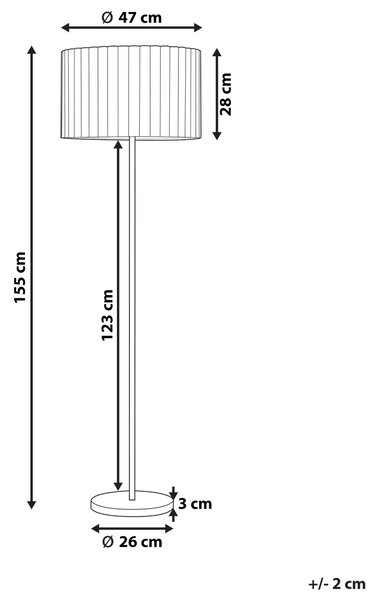 Stojací lampa LOURENS Kov Světle hnědá