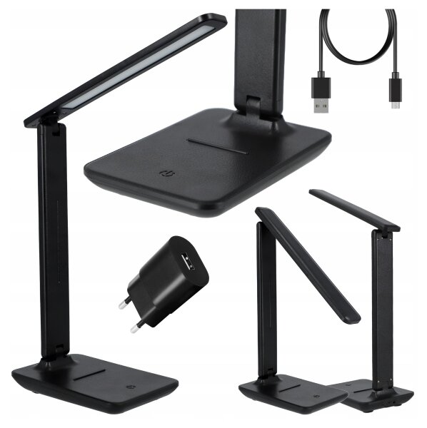 LED Stmívatelná dotyková stolní lampa LED/6W/230V 3000/4000/6000K černá