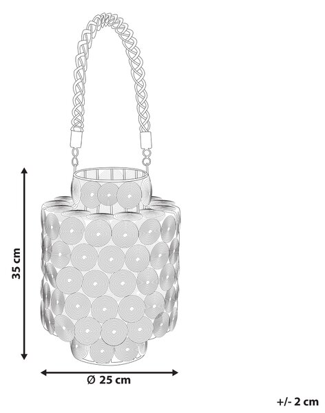 Lucerna MMOJSTIR Kov 35 cm Černá