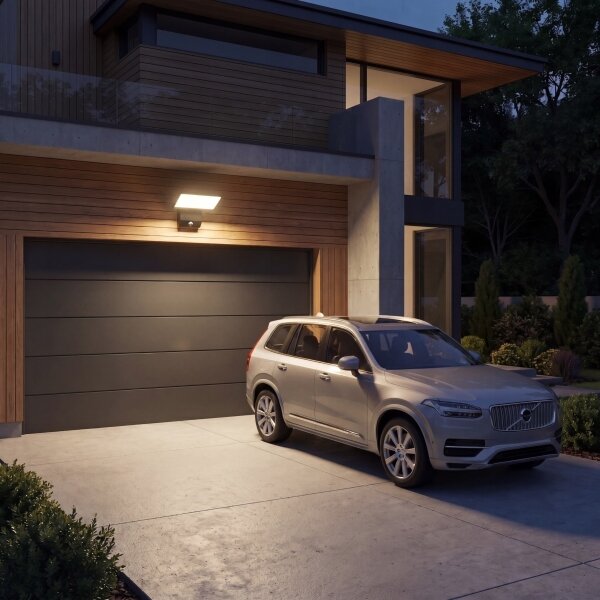 LED Venkovní nástěnné svítidlo se senzorem LED/18W/230V IP44 černá