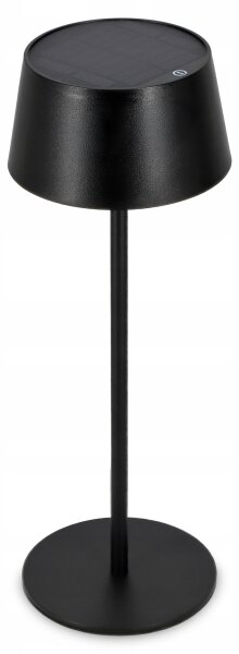LED Stmívatelná dotyková solární lampa LED/3W/5V USB 1800 mAh IP44 černá