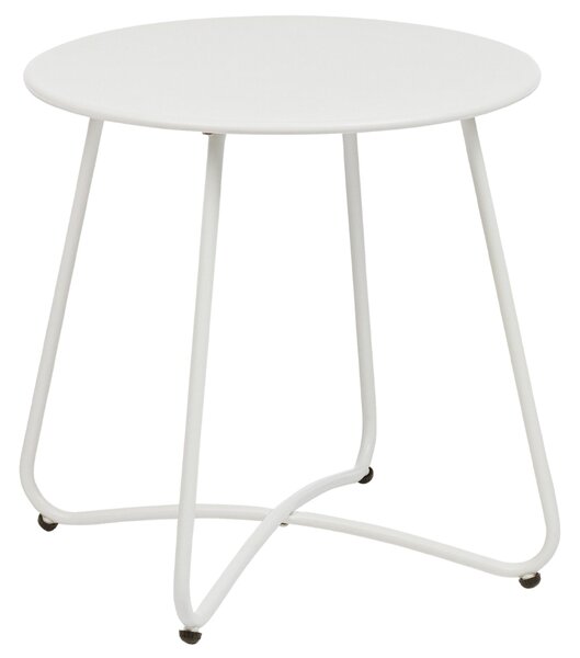 Bizzotto Bílý kovový zahradní stolek Austin ø 45 cm