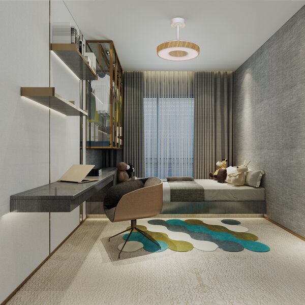 Mantra 9497 Coin Smart Mini, rozvinovací ventilátor se svítidlem a dálk. ovladačem, LED 36W 3000-5000K, bílá/dřevěná, průměr 43/91cm