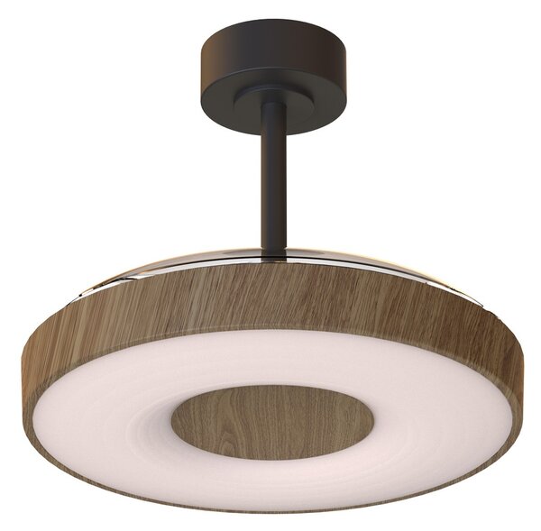 Mantra 9641 Coin Smart, rozvinovací ventilátor se svítidlem a dálk. ovladačem, LED 40W 3000-5000K, černá/tmavá dřevěná, průměr 50/106cm