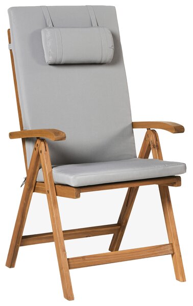 Sada 6 polstrů na opěradlo/sedadlo JAVA/AMANTEA PREMIUM 50 x 71 cm Světle šedá