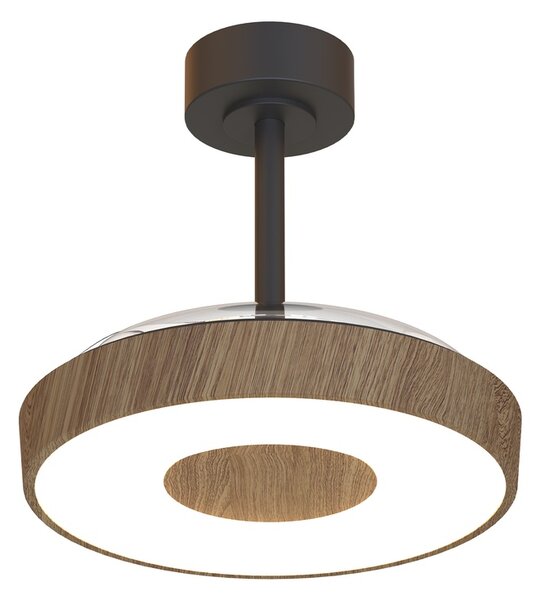 Mantra 9639 Coin Smart Mini, rozvinovací ventilátor se svítidlem a dálk. ovladačem, LED 36W 3000-5000K, černá/tmavá dřevěná, průměr 43/91cm