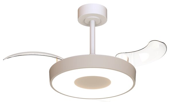 Mantra 9638 Coin Smart Mini, rozvinovací ventilátor se svítidlem a dálk. ovladačem, LED 36W 3000-5000K, béžová, průměr 43/91cm