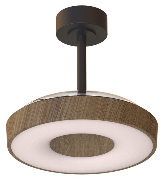 Mantra 9639 Coin Smart Mini, rozvinovací ventilátor se svítidlem a dálk. ovladačem, LED 36W 3000-5000K, černá/tmavá dřevěná, průměr 43/91cm