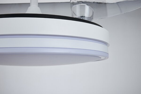 Mantra 9665 Luna Mini, rozvinovací ventilátor se svítidlem a dálk. ovladačem, LED 30W 3000-5000K, bílá, průměr 42/91cm