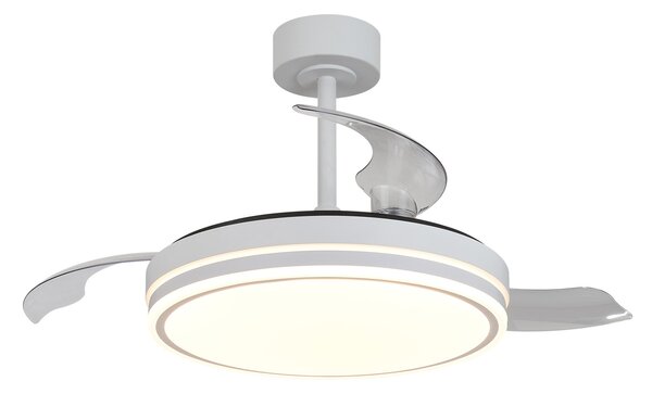 Mantra 9665 Luna Mini, rozvinovací ventilátor se svítidlem a dálk. ovladačem, LED 30W 3000-5000K, bílá, průměr 42/91cm