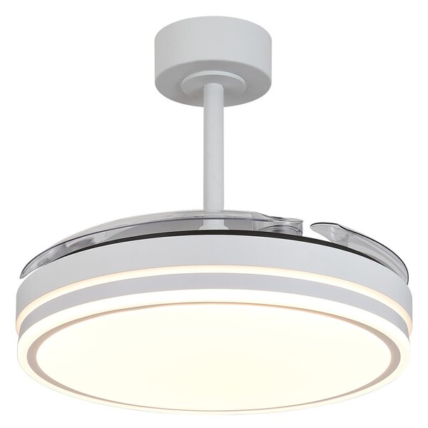 Mantra 9665 Luna Mini, rozvinovací ventilátor se svítidlem a dálk. ovladačem, LED 30W 3000-5000K, bílá, průměr 42/91cm