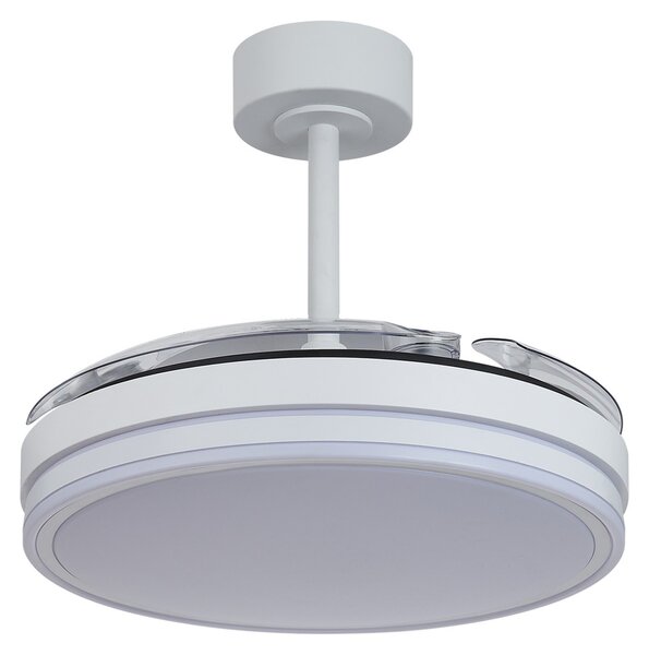 Mantra 9665 Luna Mini, rozvinovací ventilátor se svítidlem a dálk. ovladačem, LED 30W 3000-5000K, bílá, průměr 42/91cm