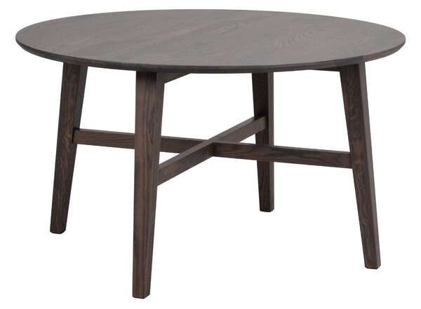 Rowico Tmavě hnědý dubový konferenční stolek FILIPPA ⌀ 90 cm