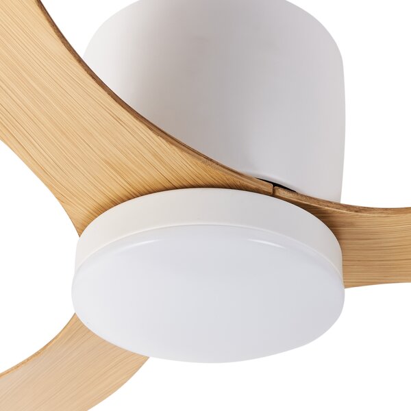 Stropní ventilátor se světlem VEMBAR s dálkovým ovládáním LED Světle hnědá