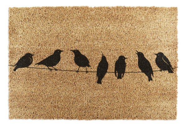 Rohožka z kokosového vlákna 60x90 cm Birds On a Wire – Artsy Doormats