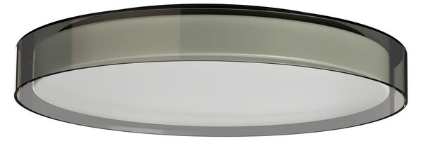 Osmont CIT50002 Citadela 1, stropní svítidlo bílé sklo/kouřový límec, černá montura, 26W LED 3000K, Ø 42cm, IP44