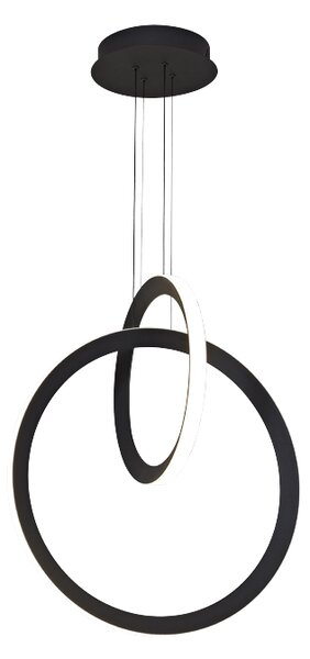 Mantra 7141 Kitesurf, závěsné moderní černé svítidlo, 48W LED 3000K, průměr 60cm