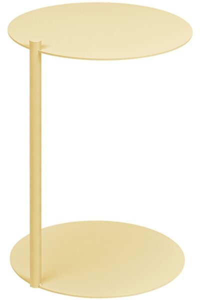 Noo.ma Žlutý kovový odkládací stolek Ande 40 cm