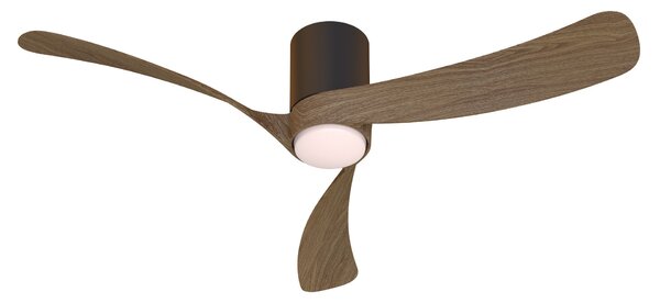 Mantra 9636 Nemo II M, lopatkový ventilátor se svítidlem a dálk. ovladačem, LED 19W 3000-5000K, černá/tmavé dřevo, průměr 122cm