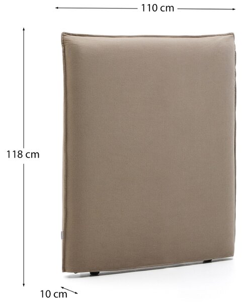 Kave Home Béžové čalouněné čelo k posteli Jaira 90 cm
