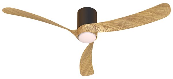 Mantra 9494 Nemo II L, lopatkový ventilátor se svítidlem a dálk. ovladačem, LED 19W 3000-5000K, černá/světlé dřevo, průměr 132cm