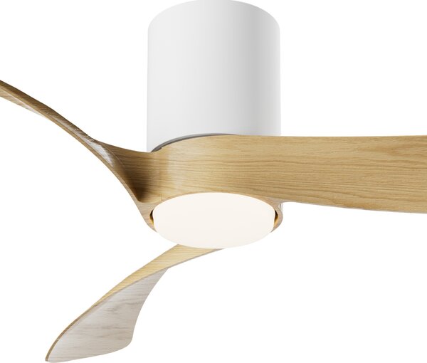 Mantra 9558 Nemo II M, lopatkový ventilátor se svítidlem a dálk. ovladačem, LED 19W 3000-5000K, bílá/dřevěná, průměr 122cm