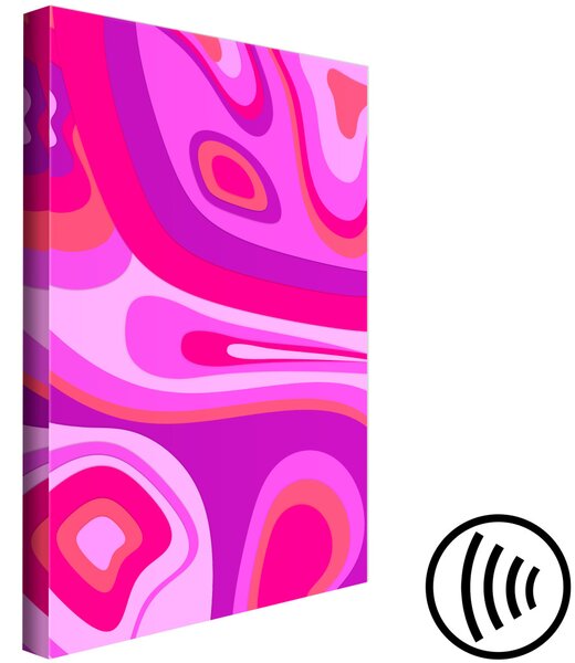 Obraz Euforické fialové (1-dílný) svislý - abstrakce dopaminového domu