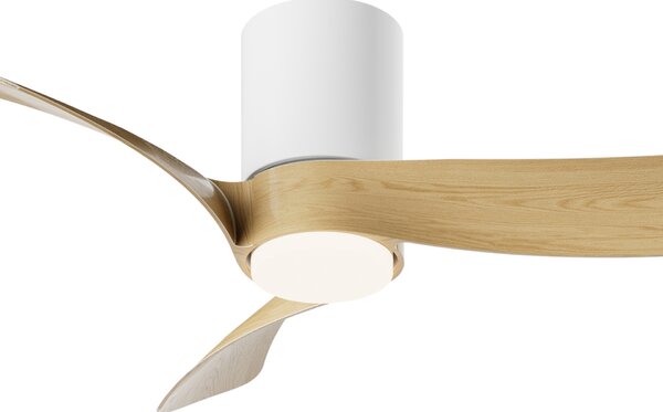 Mantra 9561 Nemo II XS, lopatkový ventilátor se svítidlem a dálk. ovladačem, LED 15W 3000-5000K, bílá/dřevěná, průměr 72cm