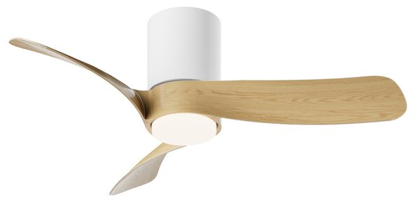 Mantra 9561 Nemo II XS, lopatkový ventilátor se svítidlem a dálk. ovladačem, LED 15W 3000-5000K, bílá/dřevěná, průměr 72cm