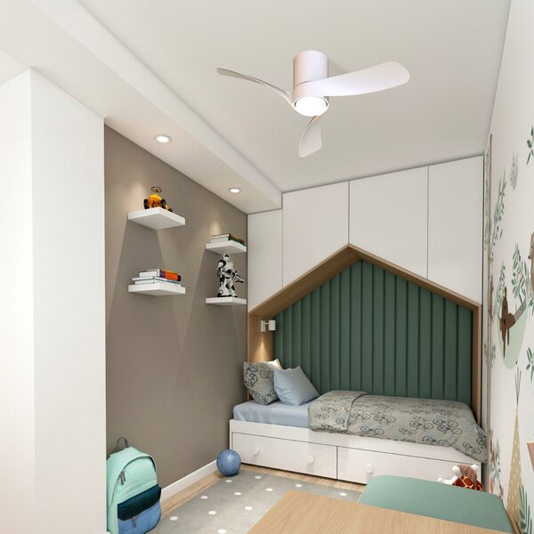 Mantra 9560 Nemo II XS, lopatkový ventilátor se svítidlem a dálk. ovladačem, LED 15W 3000-5000K, bílá, průměr 72cm