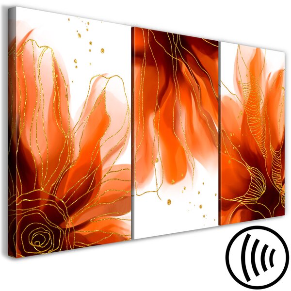 Obraz Plamenné květy (3 panely)