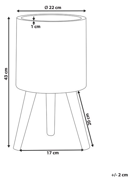 Květináč na stojanu SKIATOS 22 cm Krémově bílá