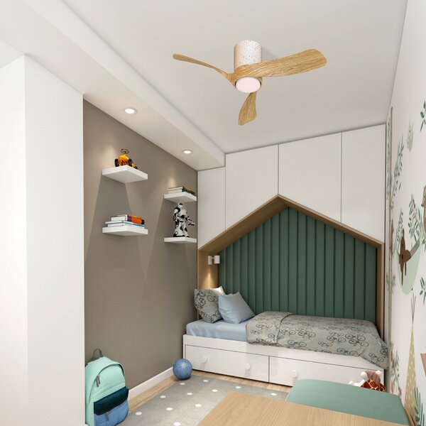 Mantra 9473 Nemo II XS, lopatkový ventilátor se svítidlem a dálk. ovladačem, LED 15W 3000-5000K, keramika/bílá, průměr 72cm