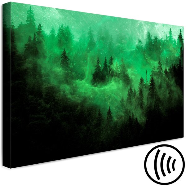 Obraz Magická mlha (1-dílný) - třetí variant - zelená lesní krajina