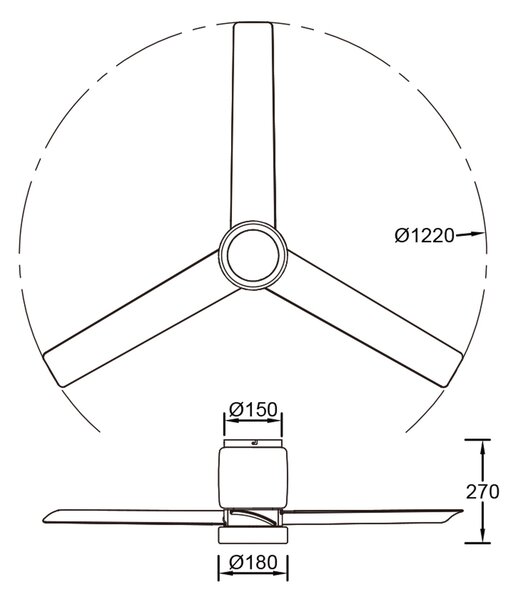 Mantra 9479 Ceramica, lopatkový ventilátor se svítidlem a dálk. ovladačem, LED 20W 3000-5000K, bílá/dřevěná, průměr 122cm