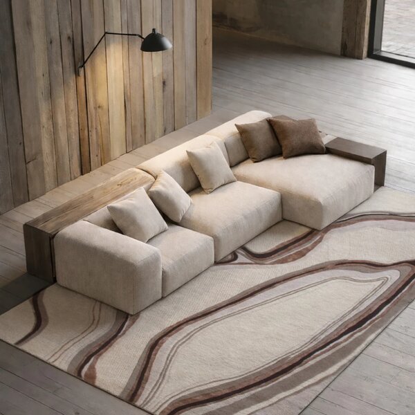 Fargotex Béžový koberec Lava 160 x 230 cm