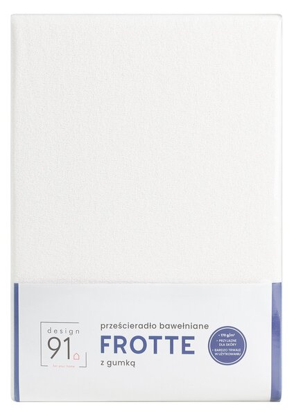FROTÉ PROSTĚRADLO S GUMIČKOU 140X200 CM, VÝŠKA 20 CM KRÉMOVÁ