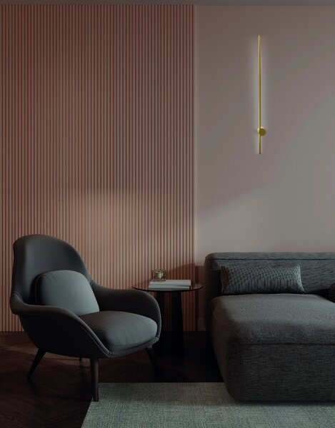 Mantra 7865 Tobago, zlaté nástěnné svítidlo LED 7W 3000K, výška 60cm
