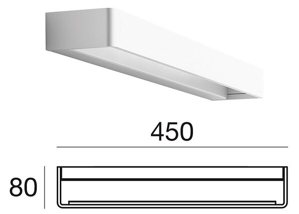 Italské LED světlo Metal 90322 LineaLight bílé 45cm