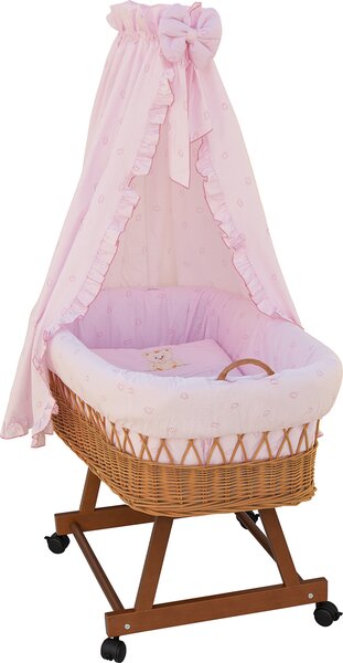 Scarlett Košík pro miminko s nebesy Méďa - růžová