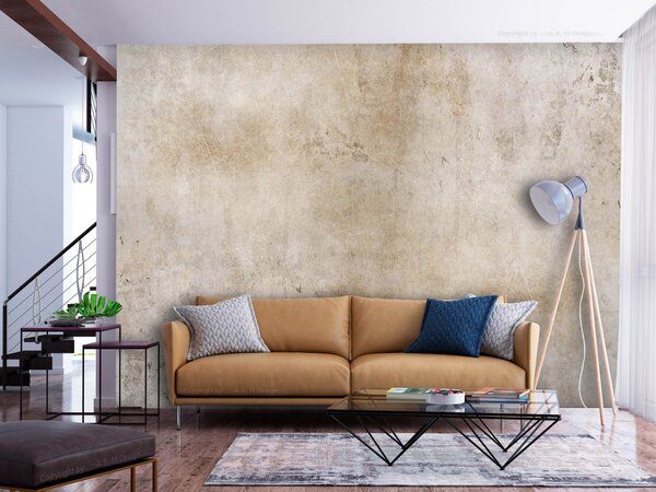 Fototapeta Jasná etuda - pozadí s surovou texturou betonu v teplých odstínech