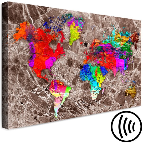 Obraz Barevný svět - vícebarevná abstraktní mapa světa