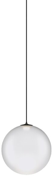 Lodes 17120 1327 Random Solo 10, závěs z bílého foukaného skla/černý kabel, 1x3W LED 2700K, prům.10cm