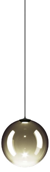 Lodes 17120 7127 Random Solo 10, závěs ze zlatozeleného foukaného skla/černý kabel, 1x3W LED 2700K, prům.10cm