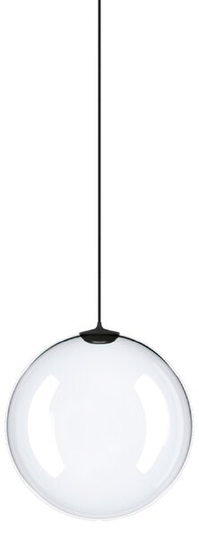 Lodes 17121 0027 Random Solo 12, závěs z čirého foukaného skla/černý kabel, 1x1W LED 2700K, prům.12cm